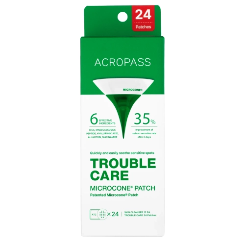 AcroPass - Trouble Care Microcone Patch - Plasterki na Niedoskonałości z Mikroigłami - 24szt