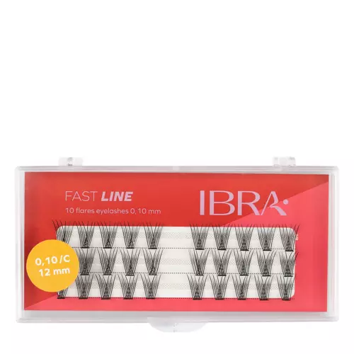 Ibra Makeup - Kępki Rzęs Fast Line C 0,10 - 12mm - 30szt