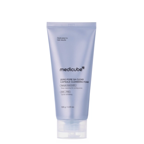 Medicube - Zero Pore Clearing Capsule Cleansing Foam - Pianka Oczyszczająca do Twarzy z Mikrokapsułkami Egzosomów i Kwasami - 120g