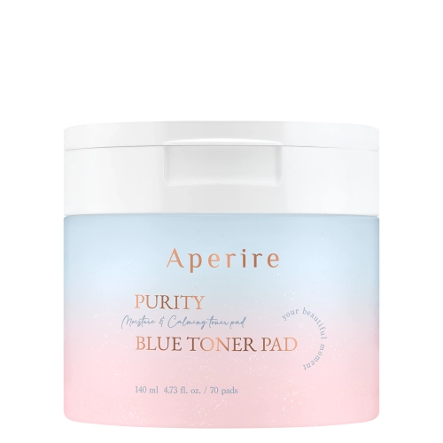 Aperire - Purity Blue Toner Pad - Nawilżająco-Kojące Płatki do Twarzy - 70szt/140ml