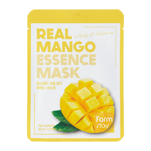 Farmstay - Real Mango Essence Mask - Wygładzająca Maska w Płachcie z Ekstraktem z Mango - 23ml/1szt