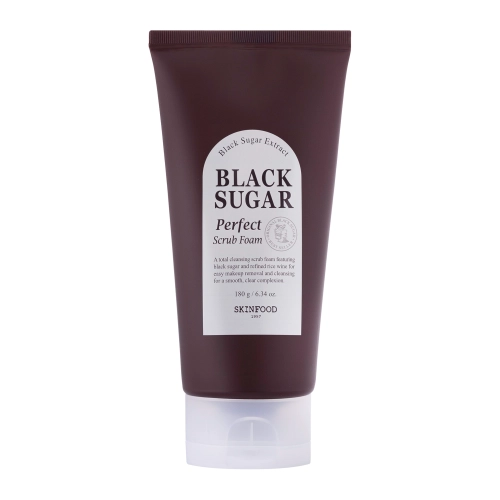 Skinfood - Black Sugar Perfect Scrub Foam - Wygładzająca Pianka do Mycia Twarzy - 180ml