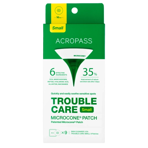 AcroPass - Trouble Care Microcone Patch Small - Plasterki na Niedoskonałości z Mikroigłami - Małe - 9szt