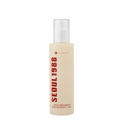 K-SECRET - SEOUL 1988 Essence : Snail Mucin 97% + Rice - Łagodząca Esencja z Filtratem ze Śluzu Ślimaka i Ryżem - 100ml