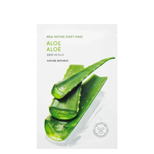 Nature Republic - Real Nature Aloe Sheet Mask - Maska w Płachcie z Aloesem - 1szt/23ml