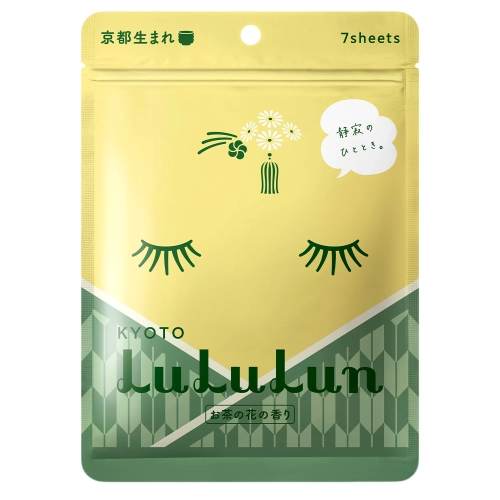 LuLuLun - Premium Sheet Mask Kyoto Green Tea - Zestaw Ujędrniających Masek w Płachcie - Zielona Herbata - 7szt