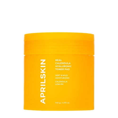 Aprilskin - Real Calendula Hyaluronic Toner Pad - Tonizujące Płatki Nagietkowe - 140g