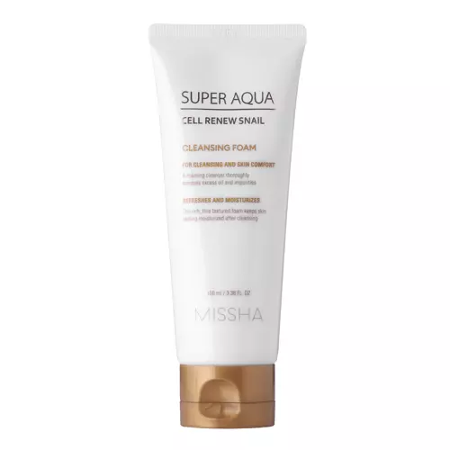 Missha - Super Aqua Cell Renew Snail Cleansing Foam - Nawilżająca Pianka do Mycia Twarzy - 100ml