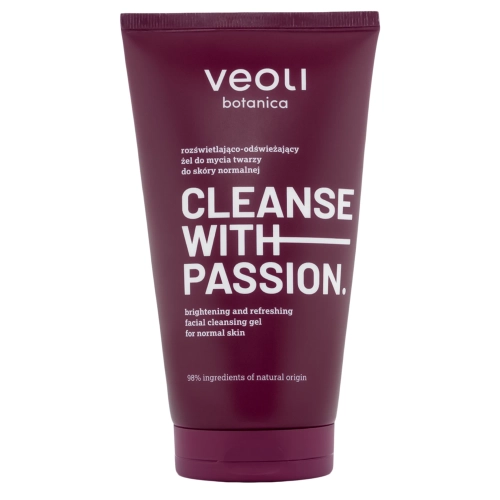 Veoli Botanica - CLEANSE WITH PASSION - Rozświetlająco-Odświeżający Żel do Mycia Twarzy do Skóry Normalnej - 150ml