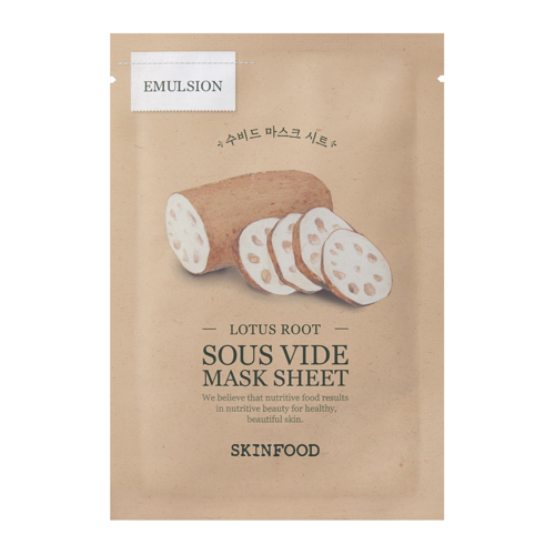 Skinfood - Sous Vide Mask Sheet Lotus Root - Odżywcza Maska do Twarzy w Płachcie - 1szt/20g