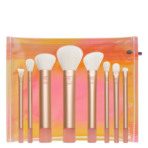 Real Techniques - The Wanderer Travel Brush Kit - Podróżny Zestaw Pędzli do Makijażu z Kosmetyczką