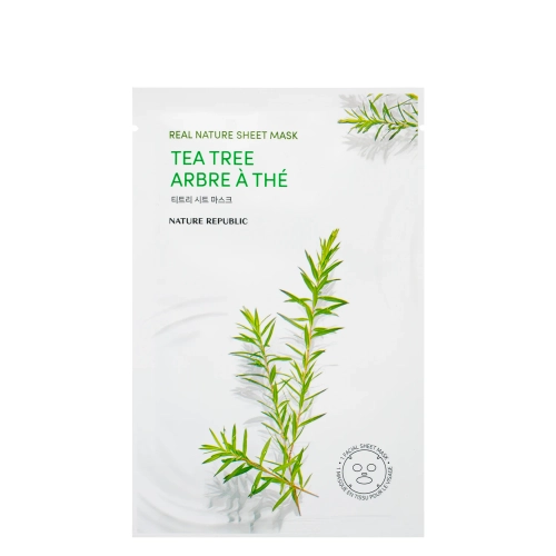 Nature Republic - Real Nature Tea Tree Sheet Mask - Maska w Płachcie z Drzewem Herbacianym - 1szt/23ml 