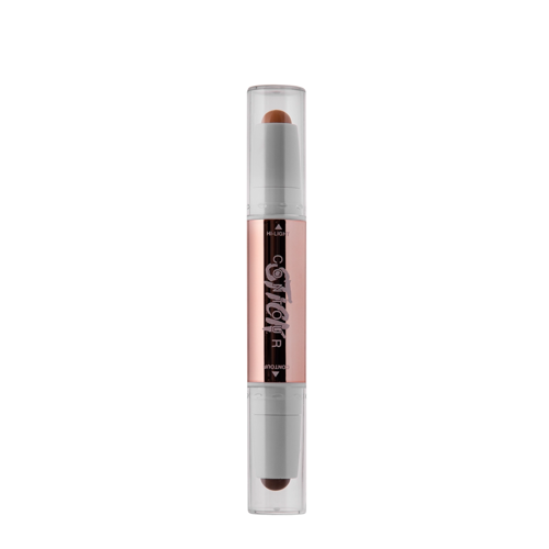 O.TWO.O - Glow Lift Light Shadow Contour Stick - Kremowe Duo do Konturowania w Sztyfcie - 04 Beige+Cool Brown - 3,2g