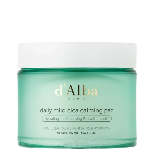 d’Alba - Daily Mild Cica Calming Pad - Kojące Płatki do Twarzy z Wąkrotą Azjatycką - 50szt
