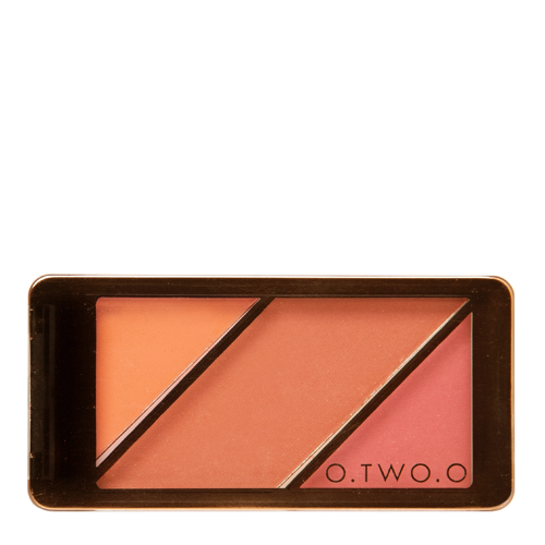 O.TWO.O - 3 in 1 Blusher Highlighter Contour - Zestaw Różów do Twarzy - 01 Pinkish - 10g