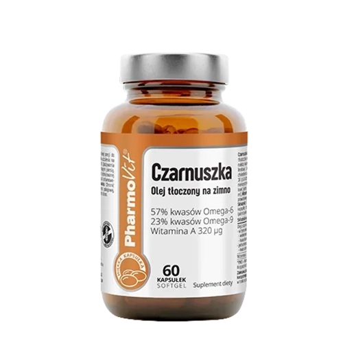 Pharmovit - Czarnuszka Olej Tłoczony na Zimno - Suplement Diety - Kapsułki Żelowe - 60szt