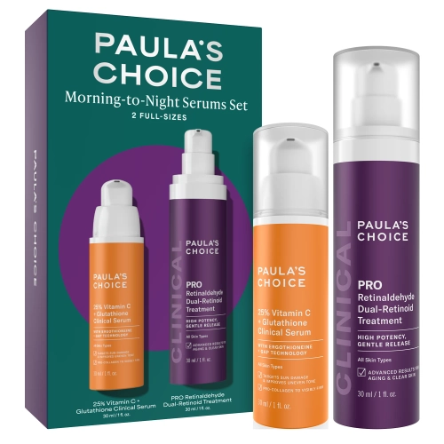 Paula's Choice - Morning to Night Serum Set - Zestaw do Pielęgnacji Twarzy Rano-Wieczór 