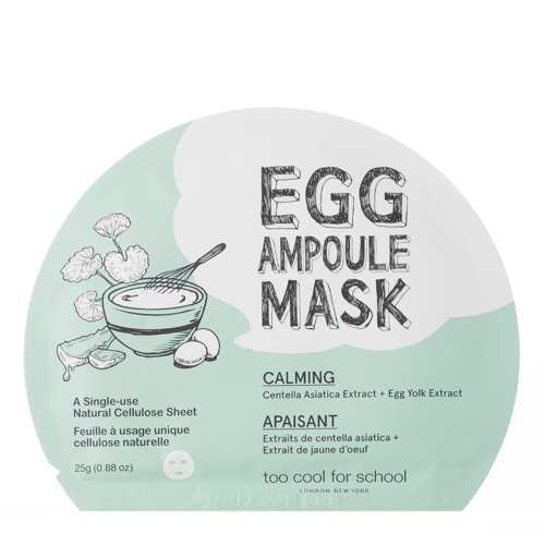 Too Cool for School - Egg Cream Mask Cica - Kojąca Maska w Płachcie - 1szt/28ml