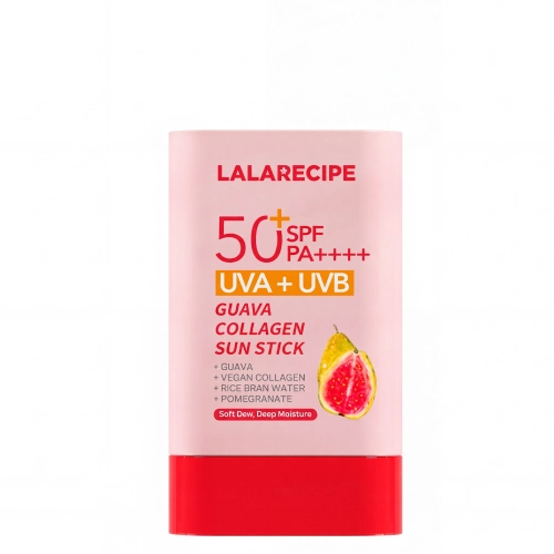 Lalarecipe - Guava Collagen Sun Stick - Wygładzający Sztyft Przeciwsłoneczny SPF50+ PA++++ - 20g