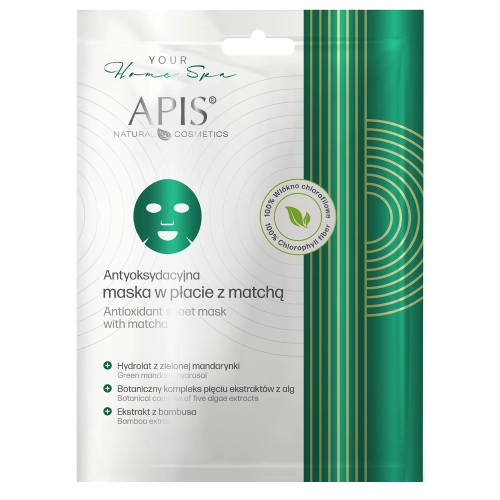 Apis - Antyoksydacyjna Maseczka w Płachcie z Matchą - 20g