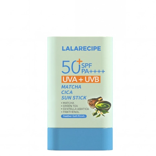 Lalarecipe - Matcha Cica Sun Stick - Łagodzący Sztyft Przeciwsłoneczny SPF50+ PA++++ - 20g