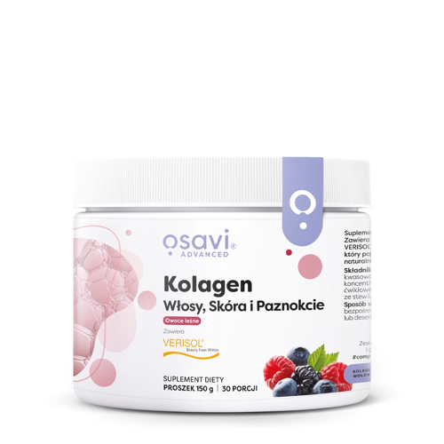 Osavi - Kolagen Włosy, Skóra i Paznokcie - Kolagen w Proszku - Owoce Leśne - 150g