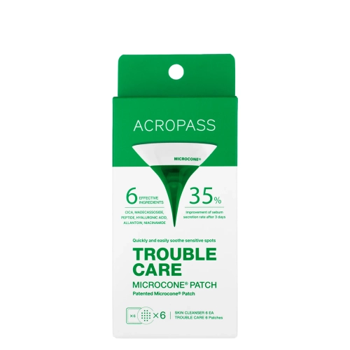AcroPass - Trouble Care Microcone Patch - Plasterki na Niedoskonałości z Mikroigłami - 6szt