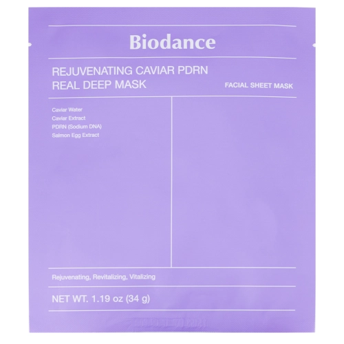 Biodance - Rejuvenating Caviar PDRN Real Deep Mask - Kolagenowa Maska do Twarzy z PDRN - 1szt/34g