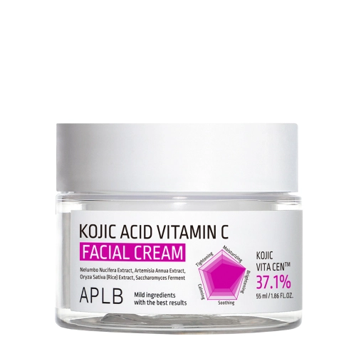APLB - Kojic Acid Vitamin C Facial Cream - Rewitalizujący Krem do Twarzy - 55ml