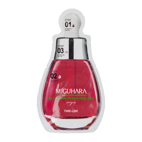 Miguhara - Big 3Step Anti-Wrinkle Mask Pack Orgin - Przeciwzmarszczkowa Maska w Płachcie - 1,7ml + 25ml + 2ml