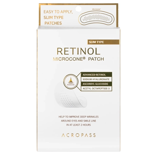 AcroPass - Retinol Microcone Patch Slim Type - Ujędrniające Plastry z Retinolem i Mikroigłami - 3x2szt