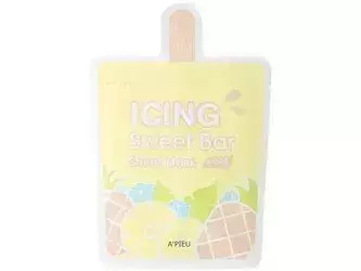 A'Pieu - Icing Sweet Bar Sheet Mask - Odżywczo-Kojąca Maska w Płachcie - Ananas - 21g