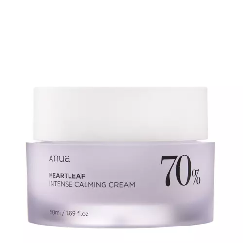 Anua - Heartleaf 70% Intense Calming Cream - Kojący Krem do Twarzy z Ekstrakem z Pstrolistki - 50ml 