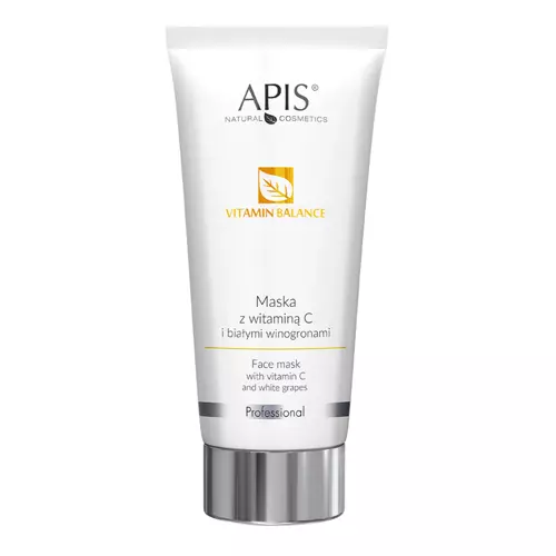 Apis - Professional - Vitamin Balance - Face Mask with Vitamin C and White Grapes - Kremowa Maska z Witaminą C i Białymi Winogronami - 200ml