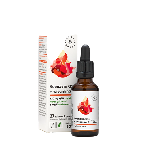 Aura Herbals - Koenzym Q10 + Witamina E - Krople - 30ml