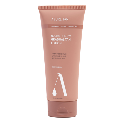 Azure Tan - Nourish & Glow Gradual Tan Lotion - Stopniowo Opalający Balsam do Ciała - Light/Medium - 200ml