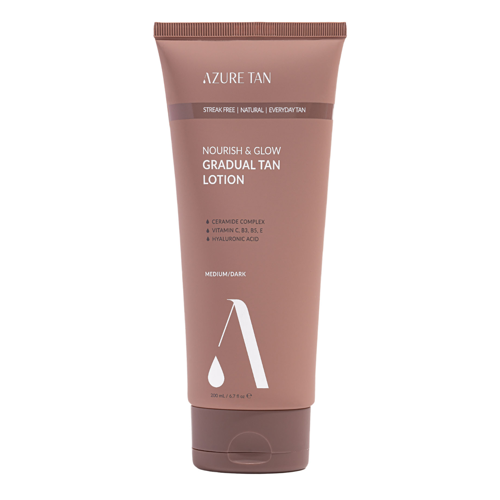 Azure Tan - Nourish & Glow Gradual Tan Lotion - Stopniowo Opalający Balsam do Ciała - Medium/Dark - 200ml