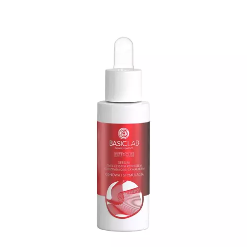 BasicLab - Esteticus - Odnowa i Stymulacja - Serum do Twarzy z Retinolem 0,5%, Koenzymem Q10 i Skwalanem - 30ml