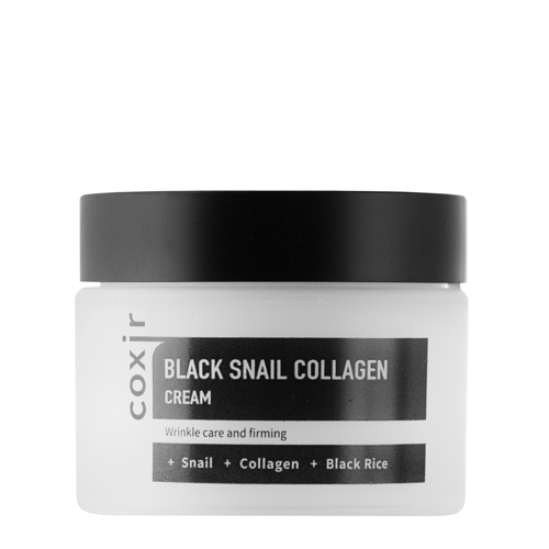 Coxir - Black Snail Collagen Cream - Przeciwzmarszczkowy Krem do Twarzy ze Śluzem Ślimaka - 50ml