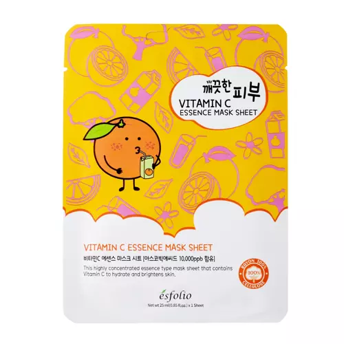 Esfolio - Pure Skin Vitamin C Essence Mask Sheet - Maseczka w Płachcie - 25ml