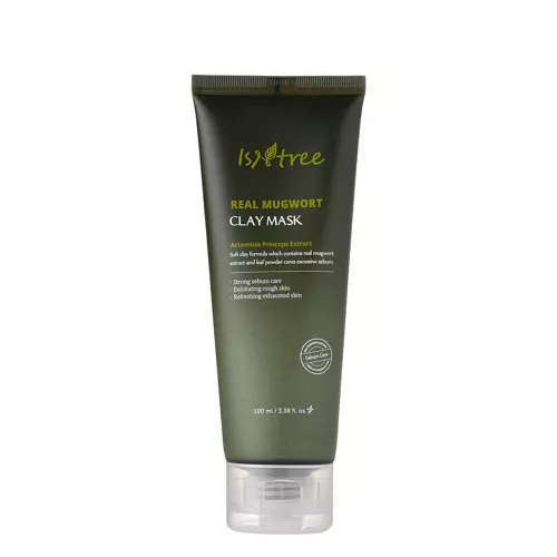 Isntree - Real Mugwort Calming Clay Mask - Maska Glinkowa z Bylicą - 100ml