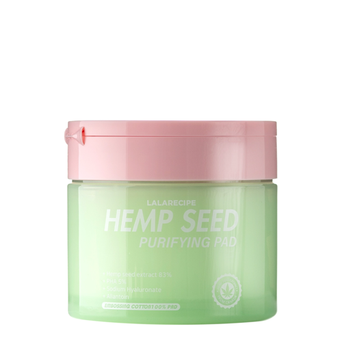 LalaRecipe - Hemp Seed Purifying Pad - Łagodzące Płatki do Twarzy - 70szt.