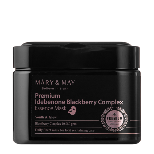 Mary&May - Premium Idebenon Blackberry Complex Essence Mask - Zestaw Maseczek do Twarzy - 20szt.