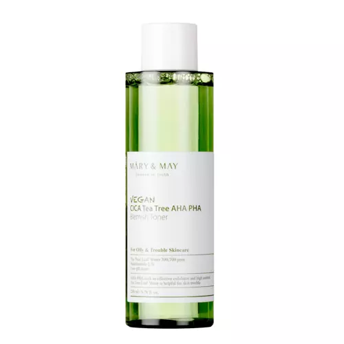 Mary&May - Vegan CICA Tea Tree AHA PHA Toner - Wegański Tonik z Kwasami - 200ml