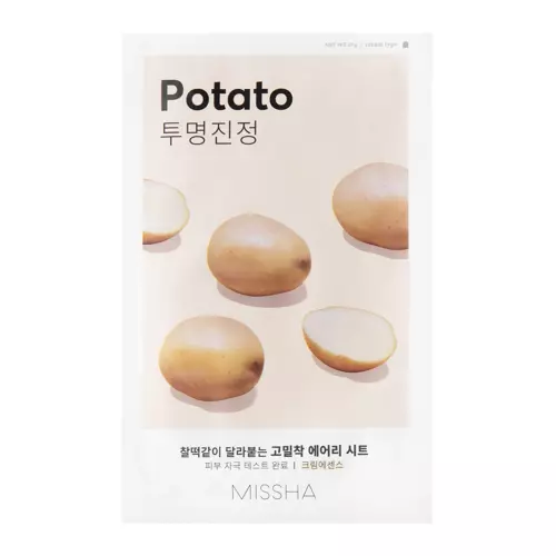 Missha - Airy Fit Sheet Mask - Potato - Łagodząco-Rozjaśniająca Maska w Płachcie - 19g