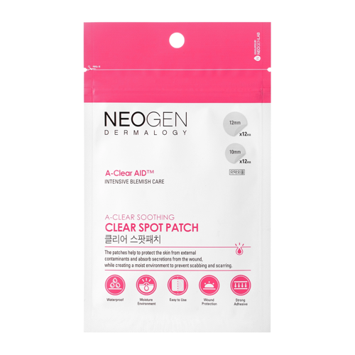 Neogen - Dermalogy A-Clear Soothing Clear Spot Patch - Plasterki na Niedoskonałości - 24szt