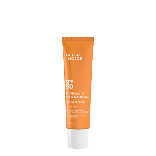 Paula's Choice - 5% Vitamin C Sheer Moisturizer SPF50 - Nawilżający Krem Przeciwsłoneczny z Witaminą C - 60ml