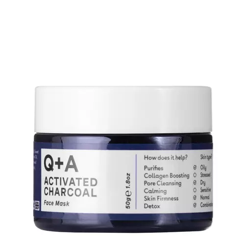 Q+A - Activated Charcoal - Face Mask - Maska do Twarzy z Aktywnym Węglem - 50ml