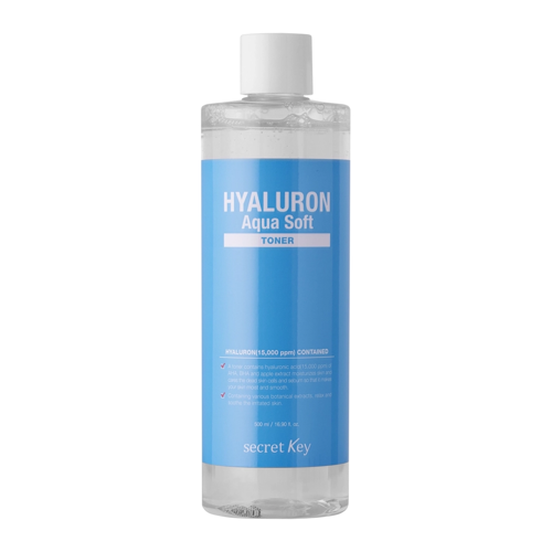 Secret Key - Hyaluron Aqua Soft Toner - Nawilżający Tonik z Kwasem Hialuronowym - 500ml