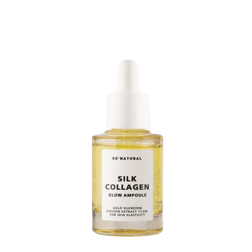 So Natural - Silk Collagen Glow Ampoule - Rozświetlająco-Odżywcze Serum do Twarzy - 30ml